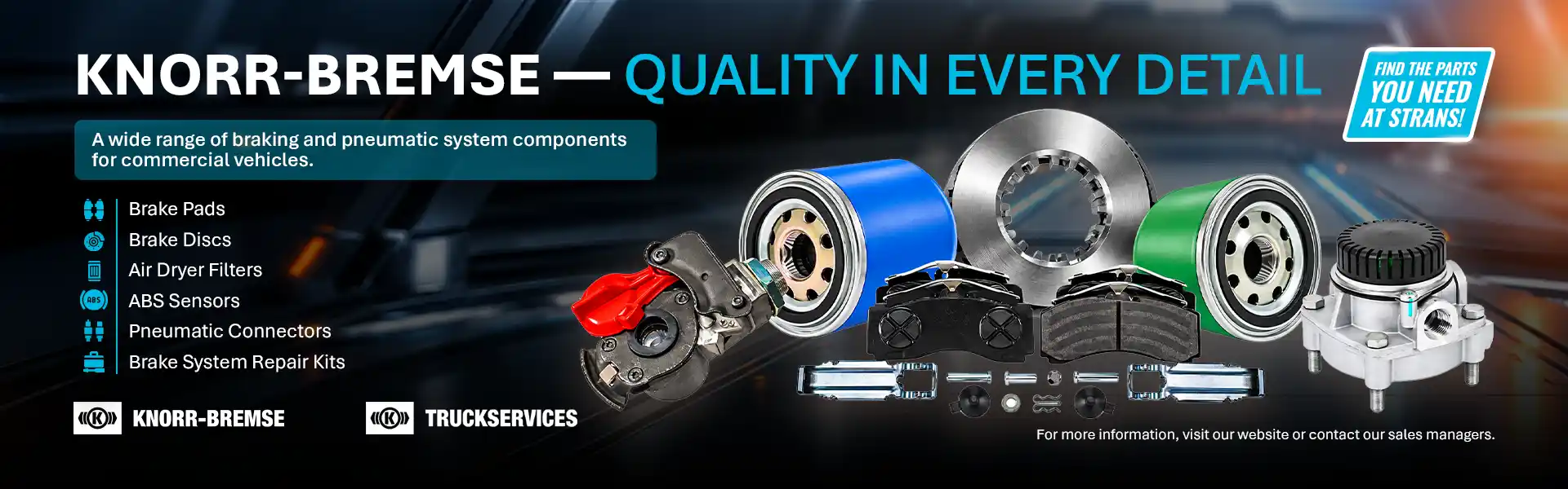 KNORR-BREMSE at STRANS — braking and pneumatic system components for commercial vehicles